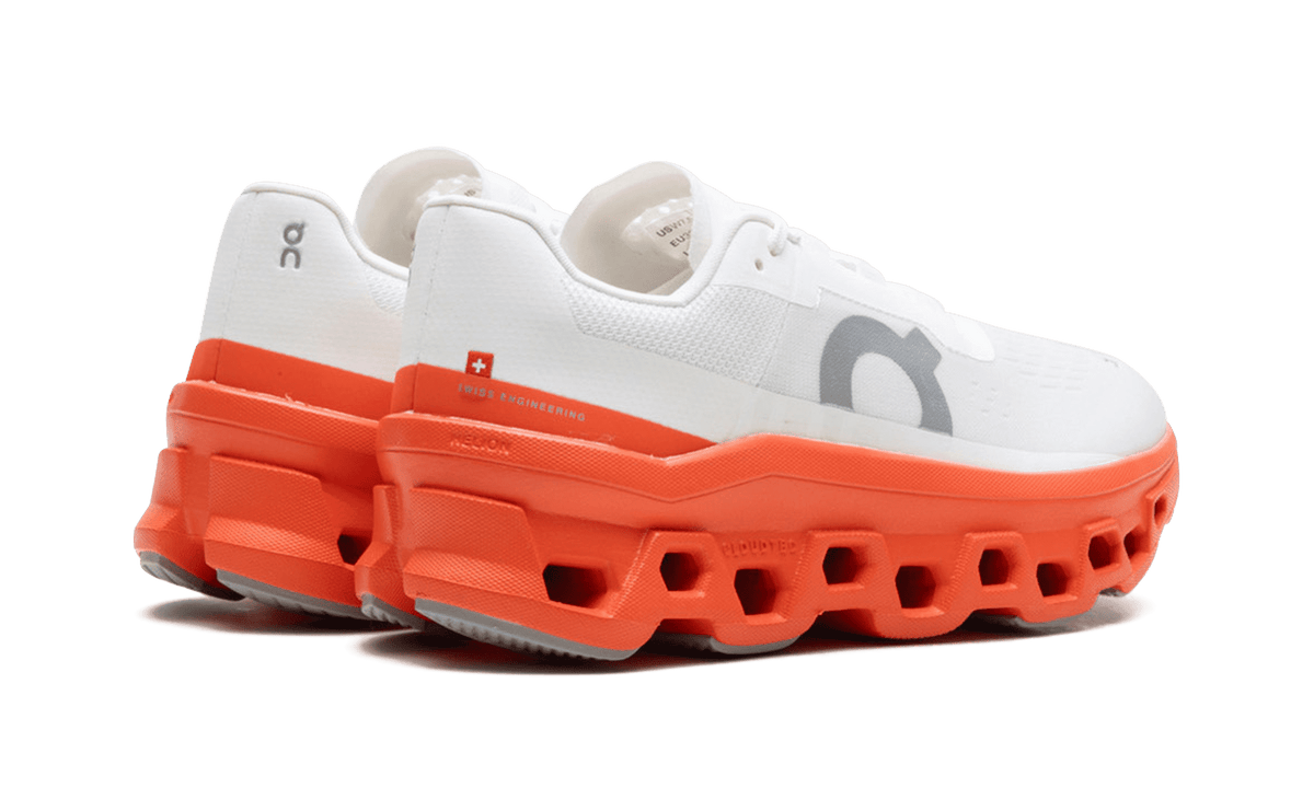ON RUNNING WOMENS On Cloudmonster 2 Womens "White Flame" 61.97724 61.97724 from Stadium Goods