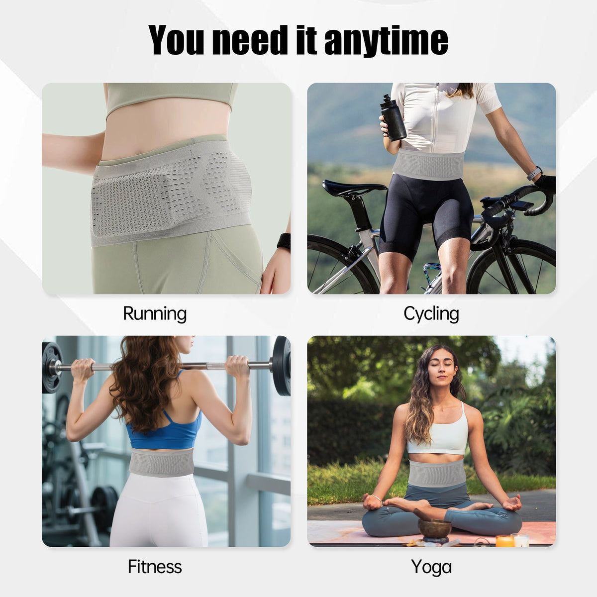 Running Belt for Women 360° Flip Belt - Nylon 3D Mesh Expandable Runners Belt for Gym Hiking