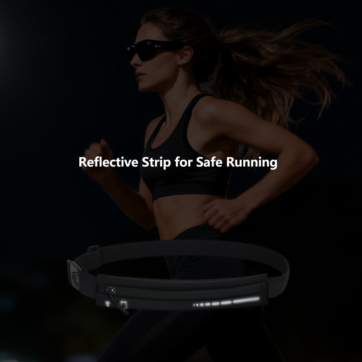 Entchin Slim Running Belt for Women Men, Runners Fanny Pack Phone Holder, Running Waist Bag for Workout