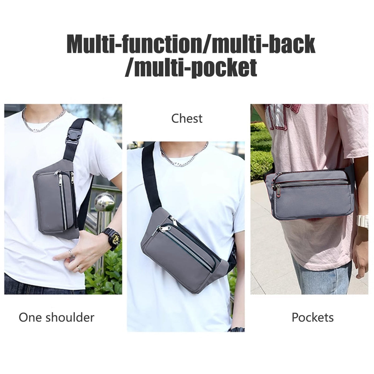 2Pcs Slim Running Belt Fanny Packs for Women Men,Waist Pack Phone Holder for Walking Fitness Workout Exercise,Water Resistant Running Travel Belt Bag Jogging Pouch,Gym Accessories for Runner