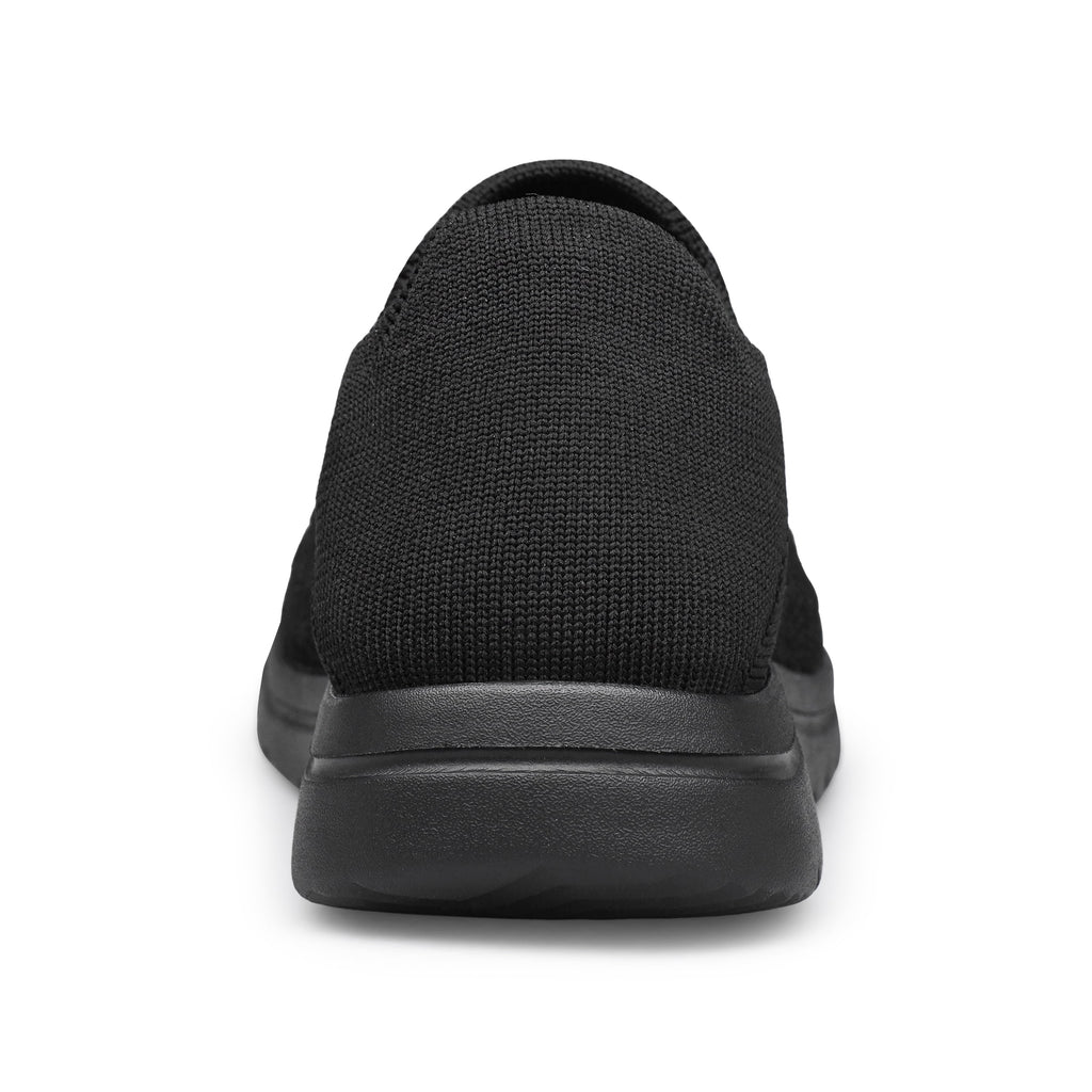 Unisex Sock Walking Shoes Wide Toe Box Slip-on Mens Running Shoe Womens Lightweight Casual Fashion Sneakers Black 8Women/6Men