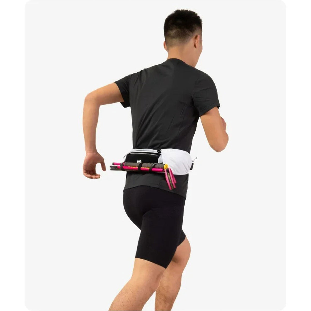 AONIJIE Running Waist Pack, 125g Lightweight Fitness Belt Bag with 500ml Soft Flask, Bounce-Free Workout Hydration Belt for Men & Women, Model W8138