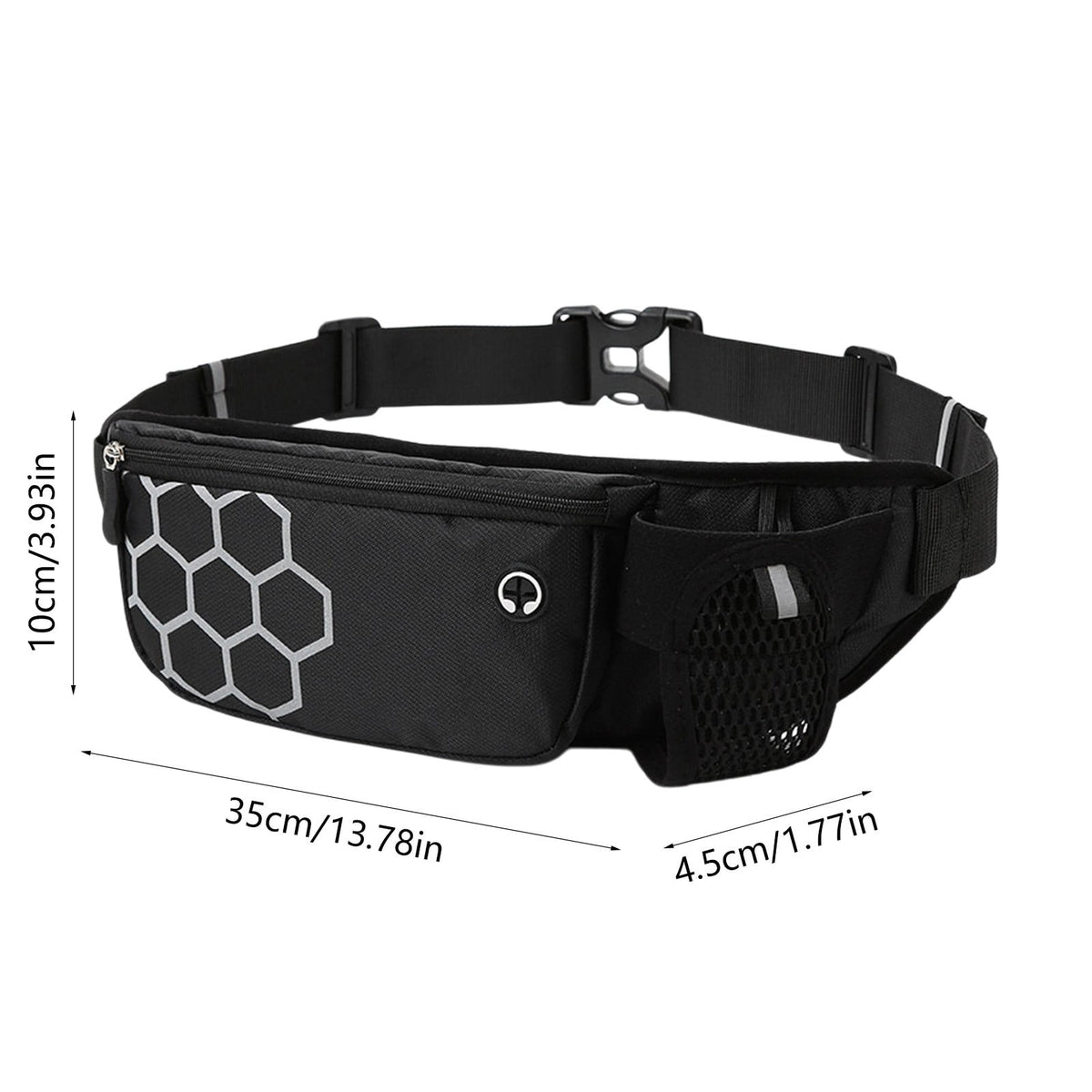 Running Belt for Women & Men with Water Bottle Holder,Waterproof Running Waist Packs,Multi Functional Running Gear Accessories,Suitable for Marathons and Outdoor Running(Black)