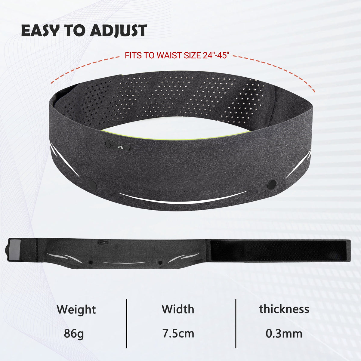 LUXMO LUXURY MOBILE Slim Running Belt Fanny Phone Holder for Running