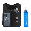 Arsvita Running Vest, Zip Reflective Running Vests with 500ml Hydration Bottle, Adjustable Waistband & Breathable Material, Chest Pack Gear Phone Holder for Running, Men & Women