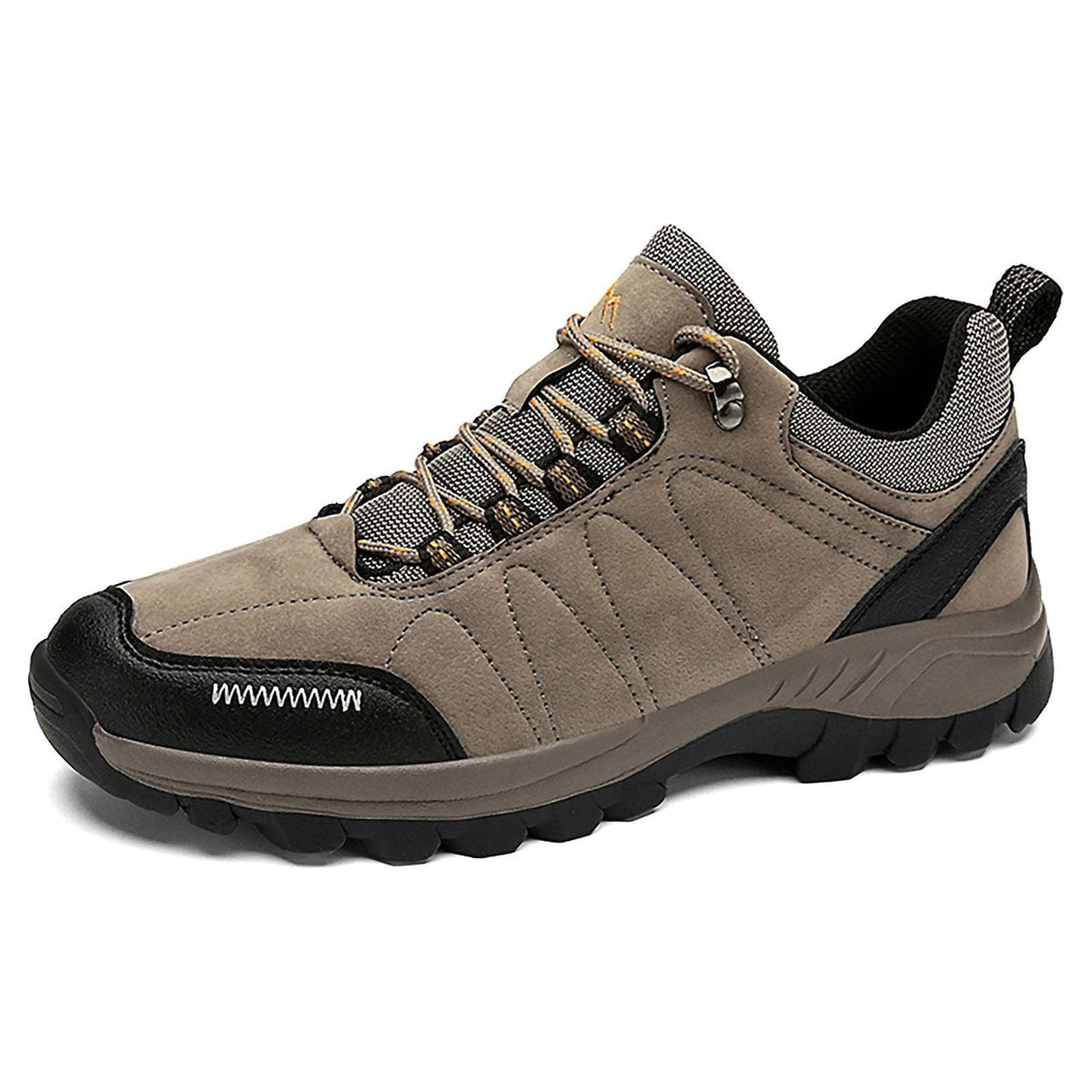HOBIBEAR Mens Sneakers Leather Running Shoes Trainers Sneaker Casual Hiking Shoes
