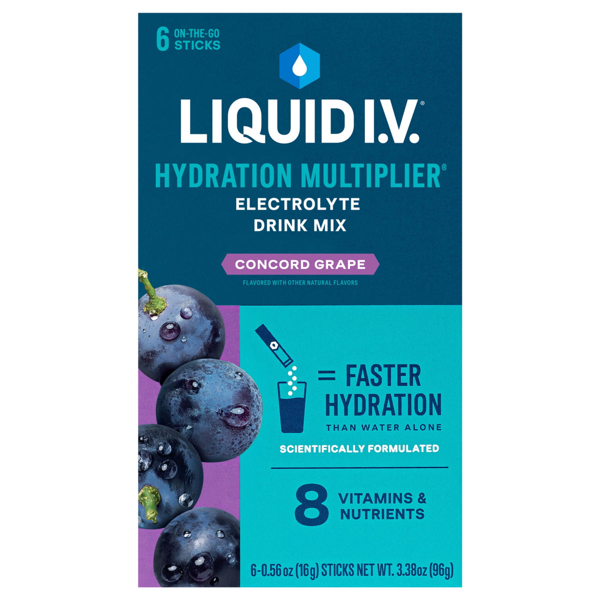 Liquid I.V.® Lemon Lime Hydration Multiplier® Powdered Electrolyte Drink Mix, 6 Count Packets