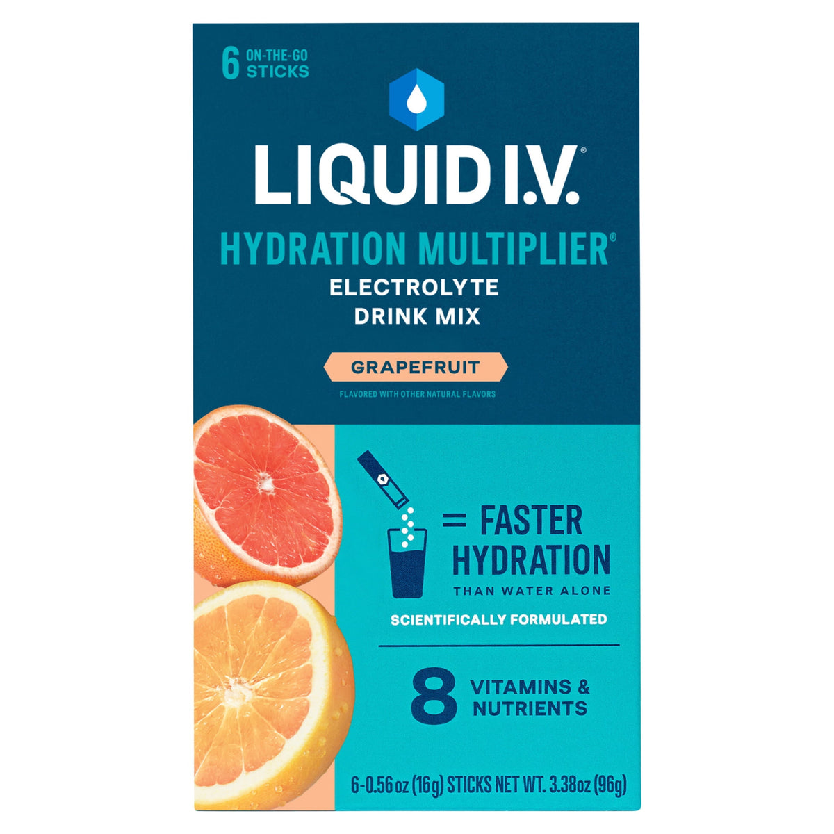 Liquid I.V.® Lemon Lime Hydration Multiplier® Powdered Electrolyte Drink Mix, 6 Count Packets