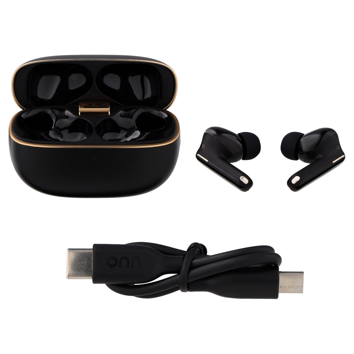 onn TuneTide Pro 2 Wireless Earbuds, White