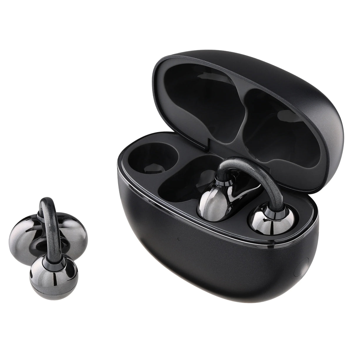 onn Nebulode Pro Open-Clip Wireless Earbuds, Blue
