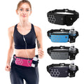 Running Waist Pack with Water Bottle Holder | Waterproof Sports Belt Bag for Phone & Keys | Unisex Fanny Pack 27x14cm | Lightweight Marathon Running Gear & Hiking Hydration Pack | 100g