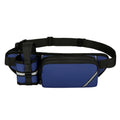 SIYTUAU Hydration Running Belt With Water Bottle Pocket Sports Waist Pack For Fitness Hiking Outdoor Adjustable Reflective Blue Nylon Bottle Waist Pack Blue