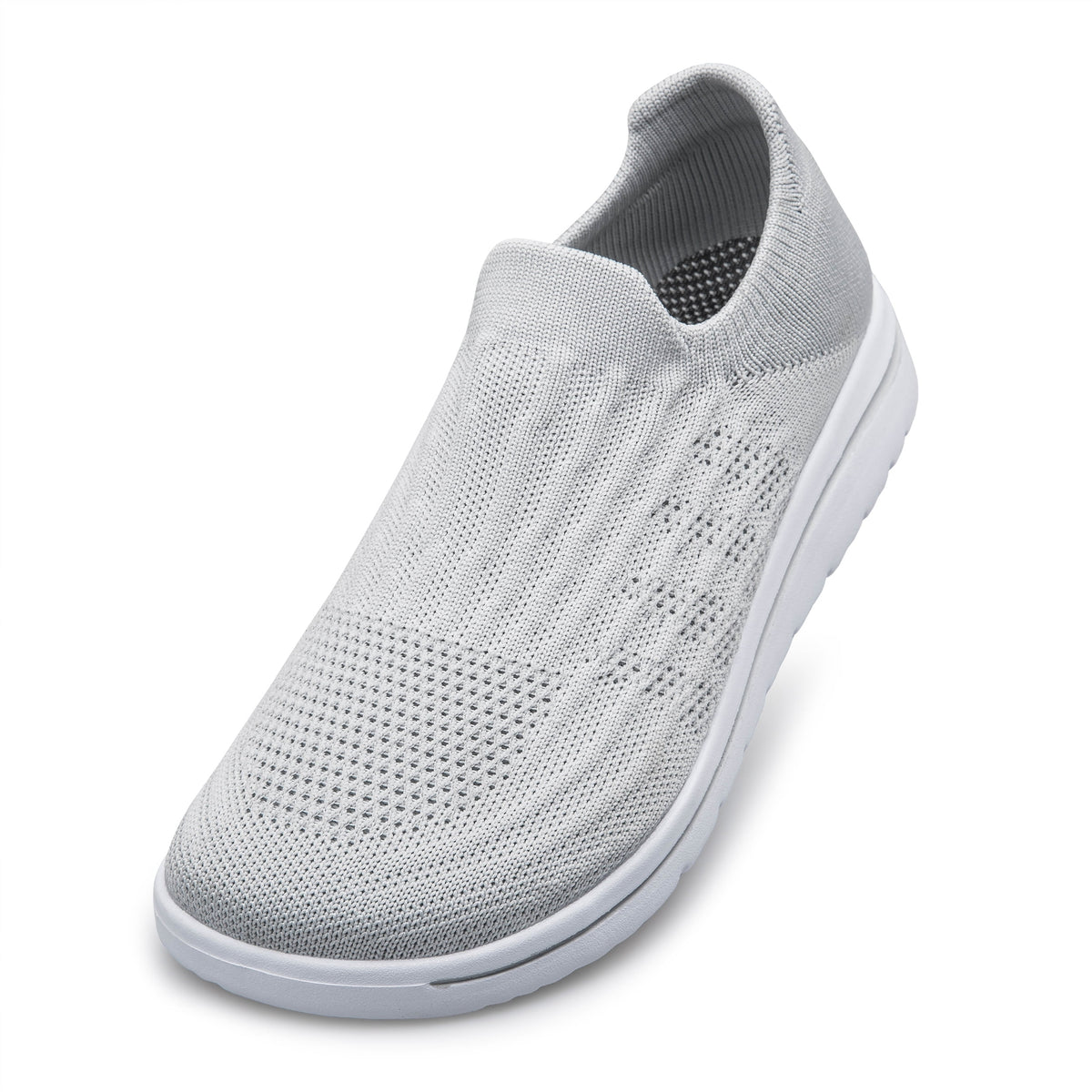 Unisex Sock Walking Shoes Wide Toe Box Slip-on Mens Running Shoe Womens Lightweight Casual Fashion Sneakers Black 8Women/6Men