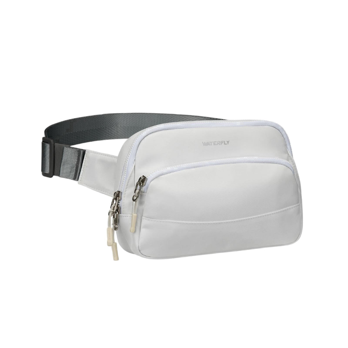 WATERFLY Unisex 2L Walking Hiking Travel Running Nylon Fanny Pack Waist Bag,Black