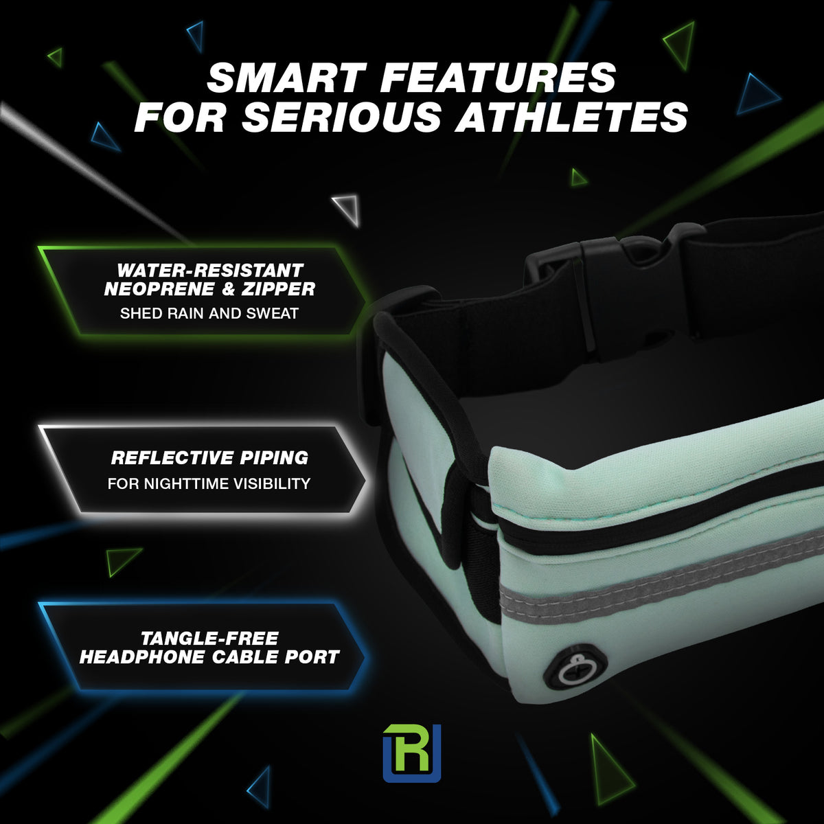 RunUnited Waist Pack for Running, Hiking & Gym - Waterproof Running Accessory w/ Phone Holder & Reflective Stripe, Color: Yellow
