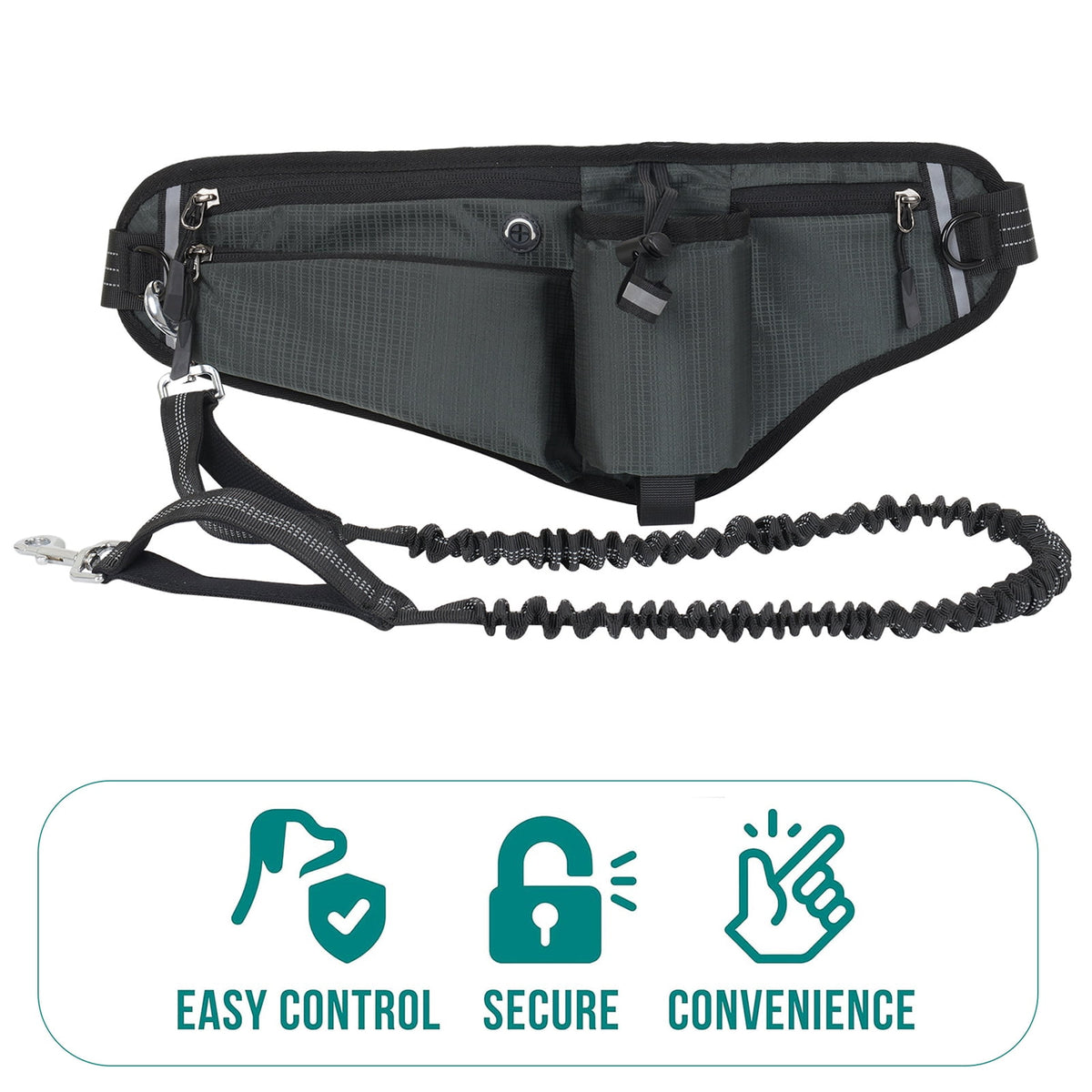 NFTIGB Running Belt Waist Pack Adjustable Hydration Bag with Water Bottle Holder for Runners Men Women, Black (10.63 inches / 27 cm)