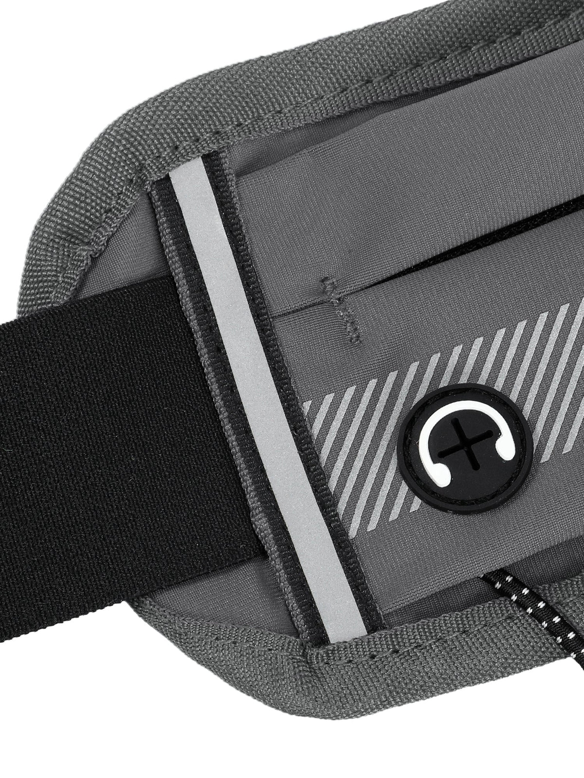 MIER Running Belt Slim Waist Pack with Bib Clips Adjustable Elastic Phone Holder for Fitness Marathon Daily Travel Black