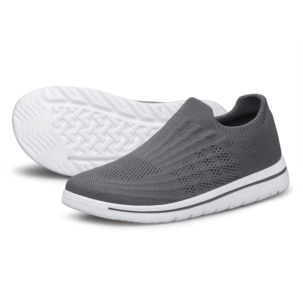 Unisex Sock Walking Shoes Wide Toe Box Slip-on Mens Running Shoe Womens Lightweight Casual Fashion Sneakers Black 8Women/6Men