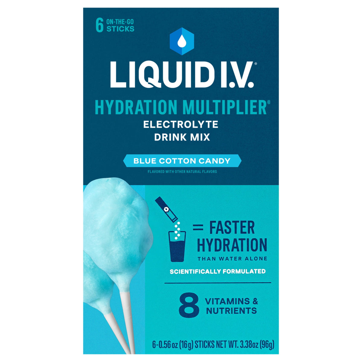 Liquid I.V.® Arctic Raspberry Hydration Multiplier® Powdered Electrolyte Drink Mix, 6 Count Packets