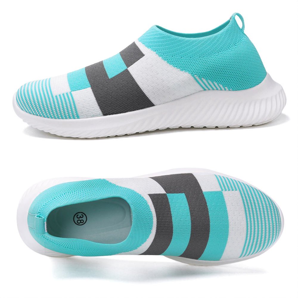 Ablanczoom Womens Sneakers Running Shoes Slip-on Fitness Sports Walking Tennis Flats