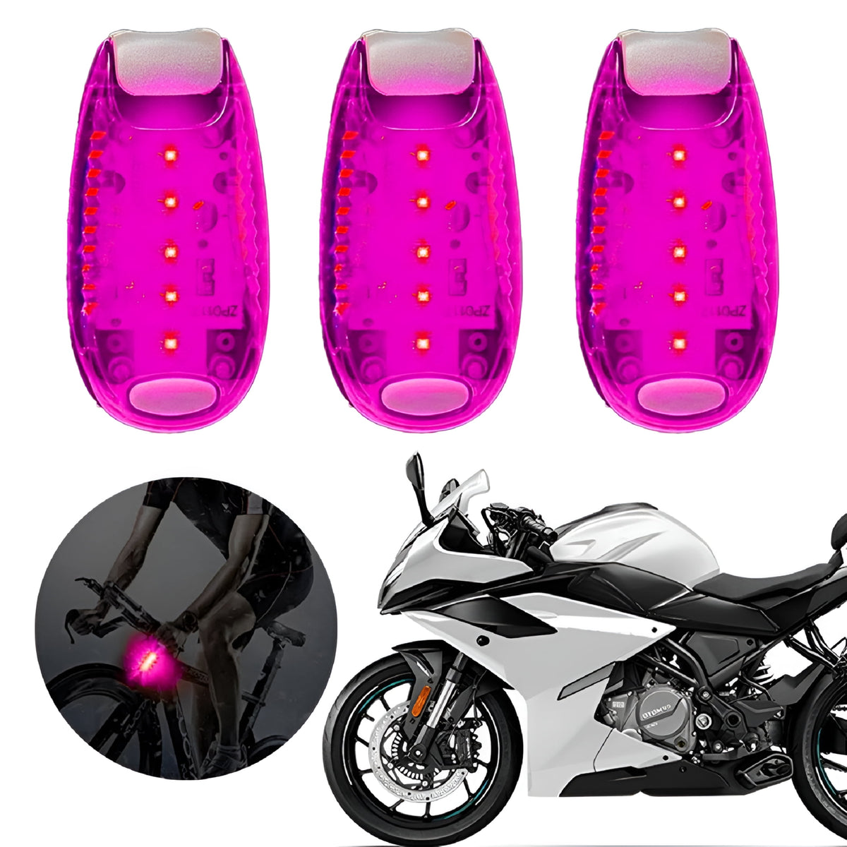 HIBIBUD 2026 New Abs Material Clip-On Led Light for Night Running and Cycling,Portable & Rechargeable Cycling Accessories for Running, Cycling, Walking, Hiking, Outdoor Sports