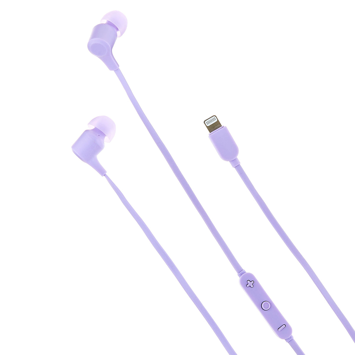onn Earphones with Lightning Connector, Lilac